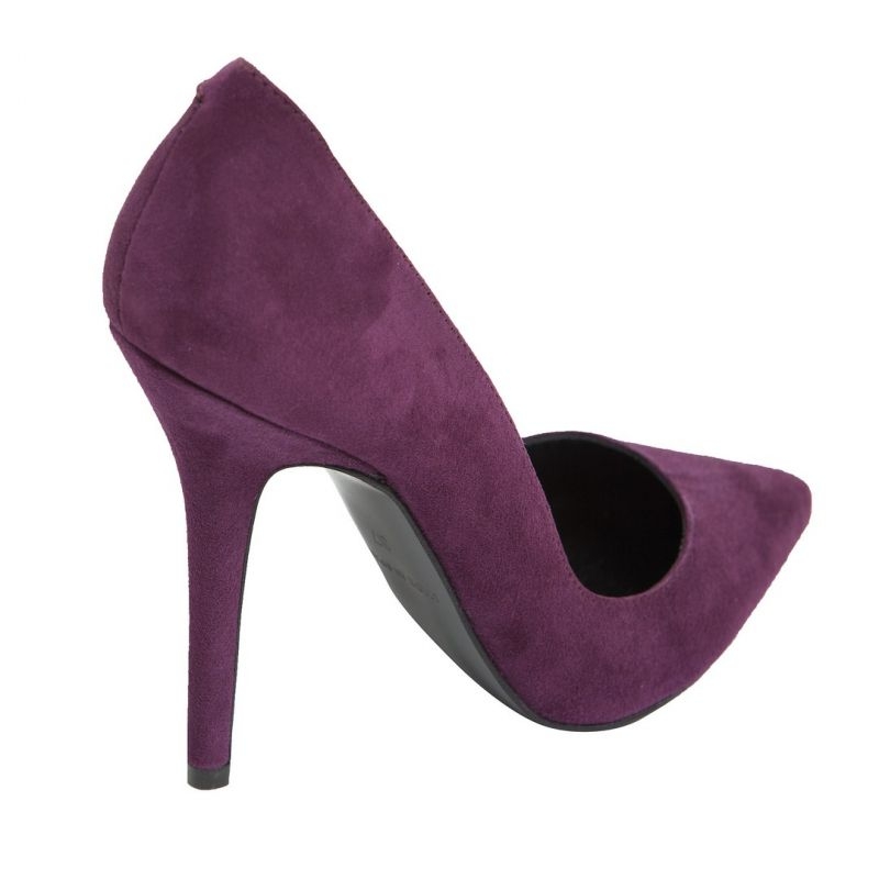 zapato de salon en ante burdeos stiletto